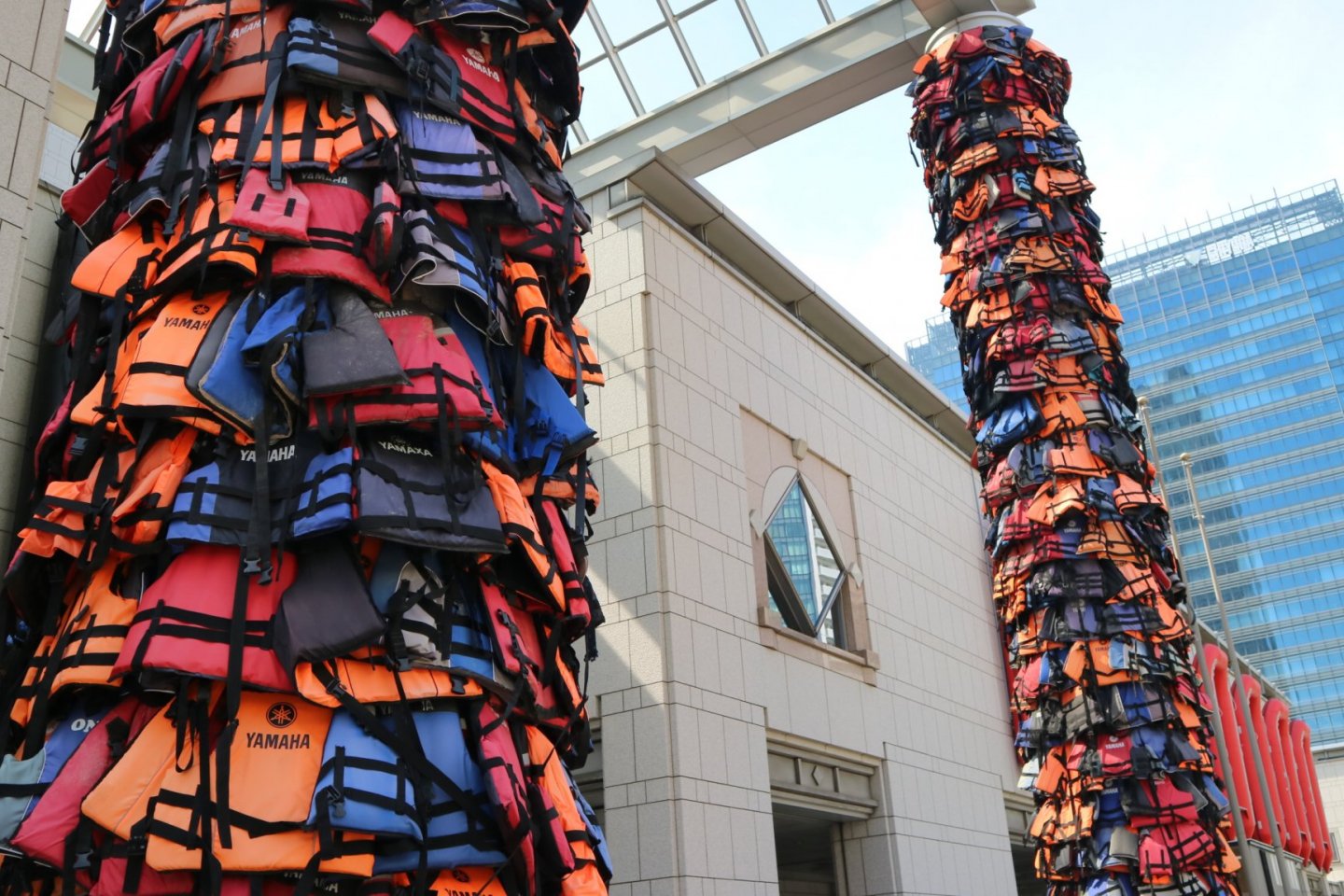 ‘Safe passage’ & ‘Reframe’, by Ai Weiwei installed at Yokohama Museum of Art
