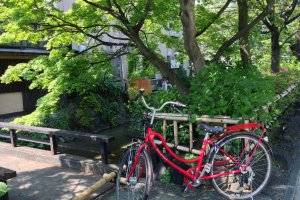 The waterways and canals of Kyoto are just a short ride away