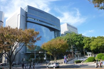 The South wing, and the east wing along side facing Hisaya Odori, Central Park