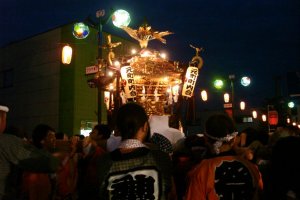 Carrying the mikoshi