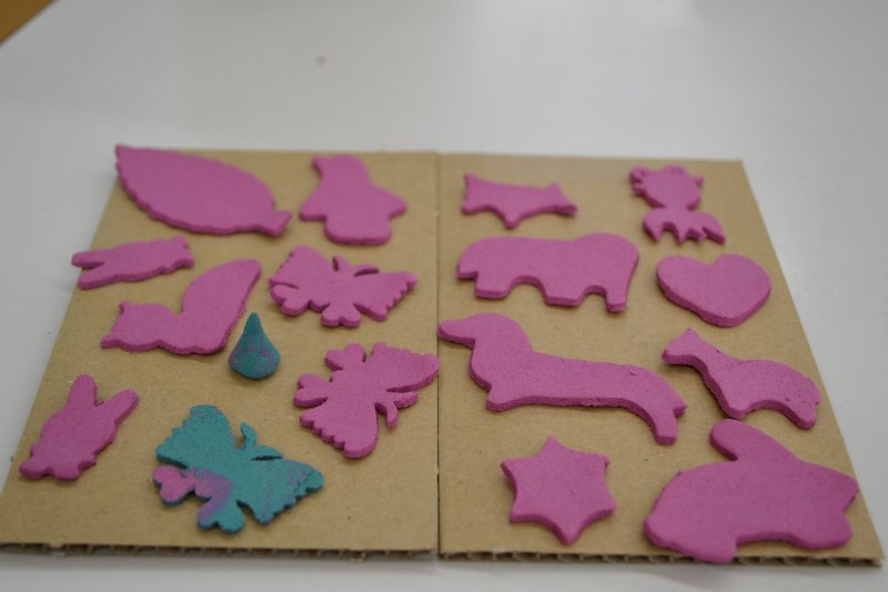 Our final products made from the cookie cutter