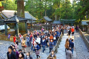 The shrines and temples at Nikko are definitely not a secret ... you'll likely have to battle through the crowds to see them!