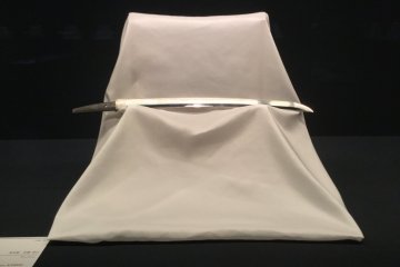 A wakizashi short sword