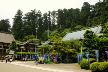 Saijoji's Gokoku-den (main hall) and Kaisan-do (hall built in memory of Emyo Zenji)