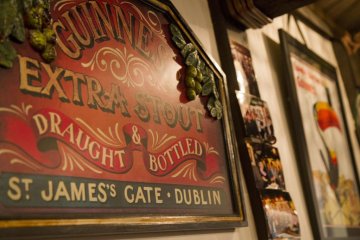 Old signs given to Sam by a Guinness employee