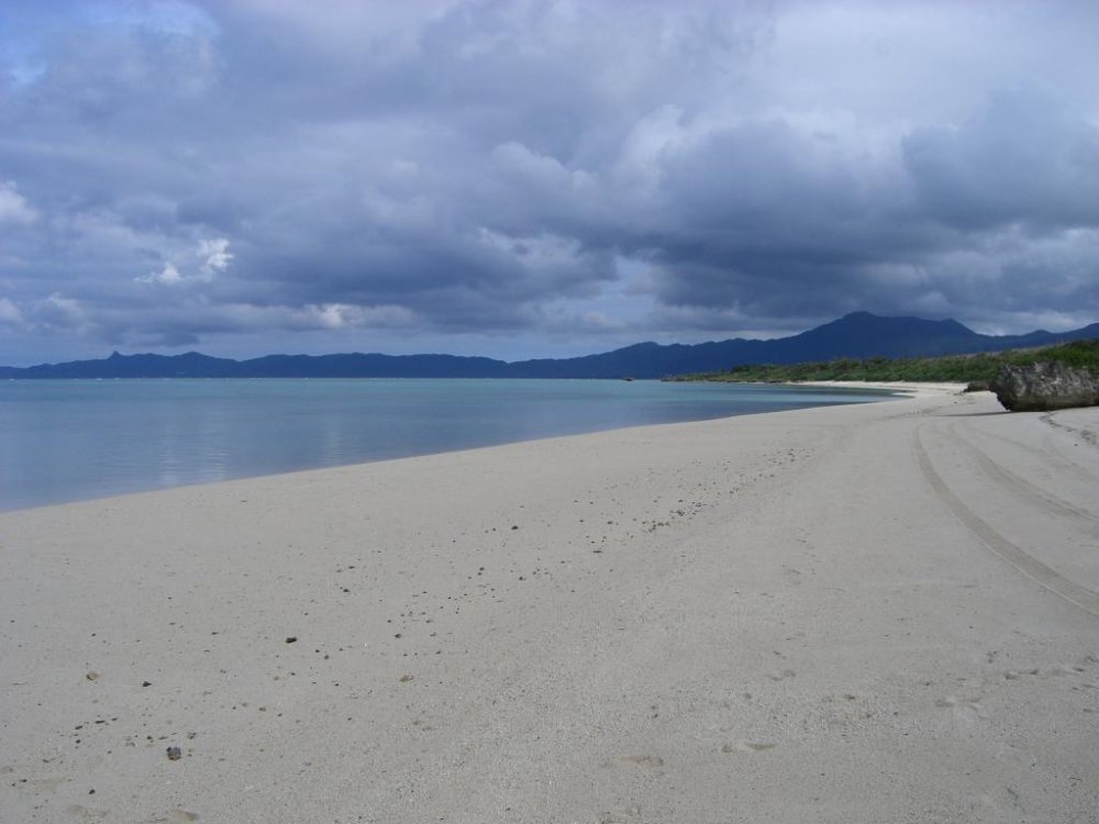 Deserted white sand beach near the Club Med in the northwestern corner of the island