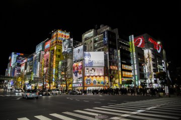 Akihabara is one of the best places to establish a night photo series with its garish signs