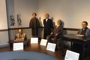 The first floor of the museum is filled with important personalities from Tohoku's past.