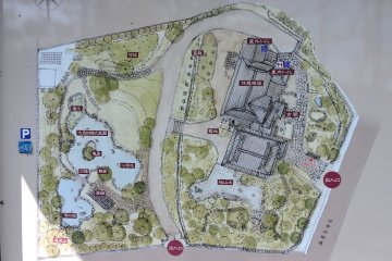 A map of the house and garden