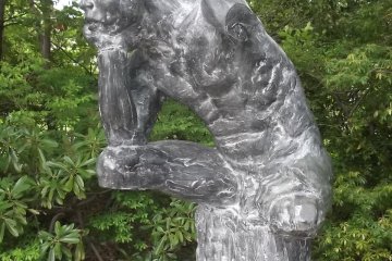A sculpture in the grounds