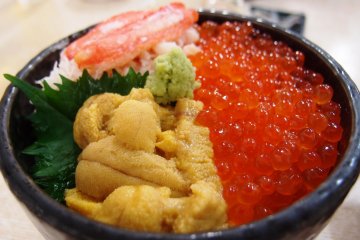 Salmon Roe and Sea Urchin Rice Bowl