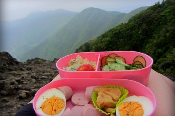Packing a bento is a good idea, although there are two mountain shops that sell simple food and souvenirs