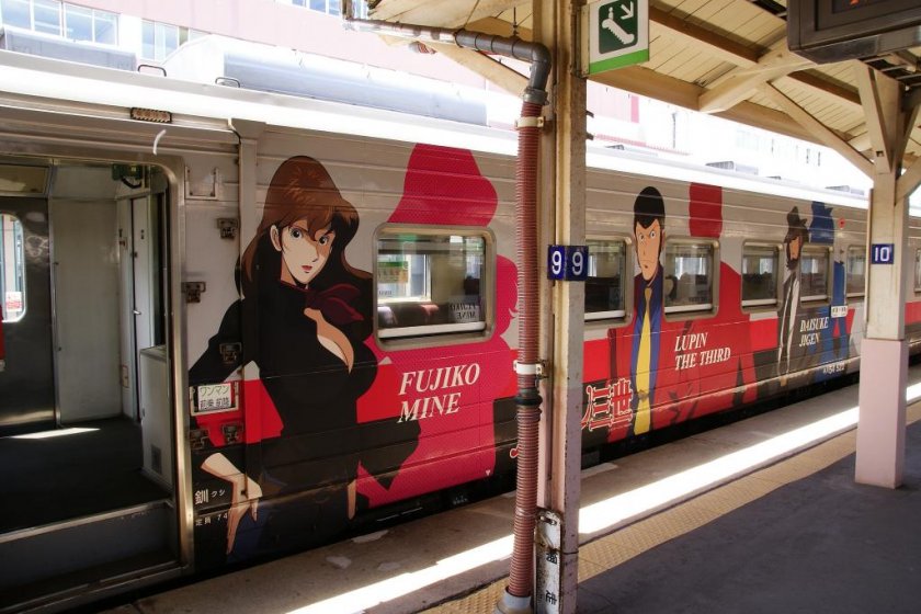 Lupin III adourns the JR Hokkaido Train