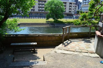 While enjoying the leafy shade of the memorial site, take time to sit, relax and enjoy the view of Kitakami river.