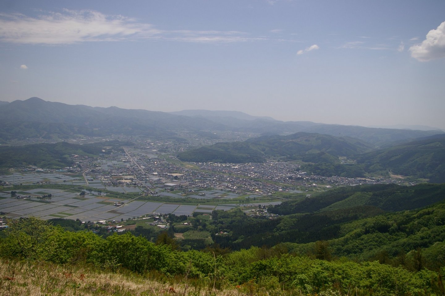 The view of Tono from Mt. Takashimizu