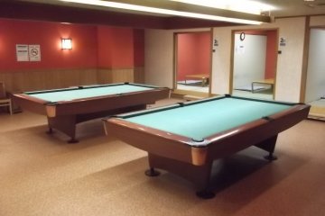 Pool tables to play on