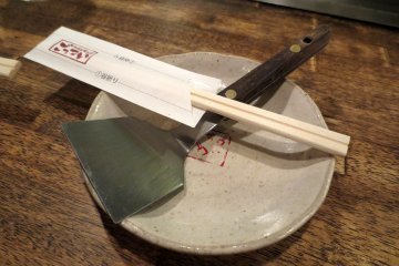 Essential tools for eating okonomiyaki