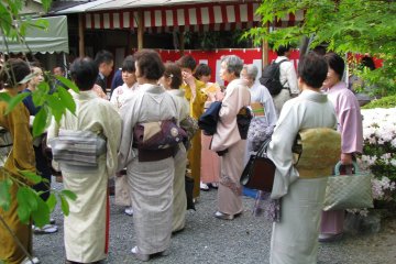 Дамы в кимоно