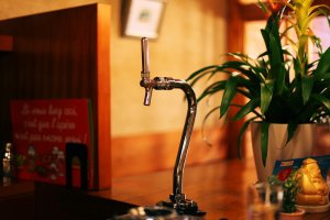 The elegant French tap at the bar