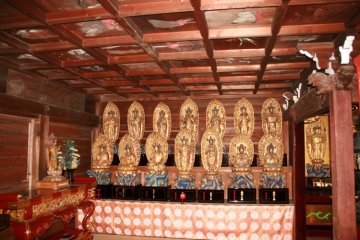 Buddhist images inside the temple