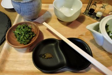 You can eat the tender green tea leaves