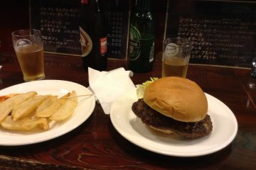 Burgers, beer, fries, and Japan. It doesn't get much better than this.