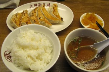 One of my favourites, a gyoza lunch set