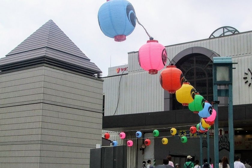 Festival Lanterns at Kawagoe Station