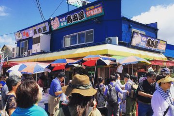 The Hakodate Morning Market is full of hustle and bustle