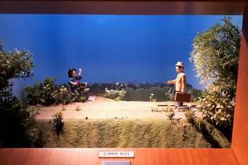 Tora-san returning home in an active diorama display