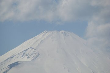 The top of Mt. Fuji in April