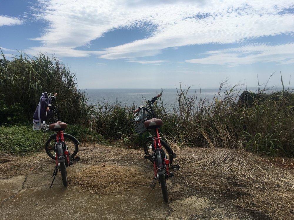 三浦半岛租赁自行车，电动的骑起来不费力，慢悠悠游览各个地方