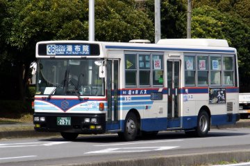 One of the many buses in Beppu