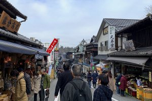 Naritasan's main approach with its many shops and restaurants 