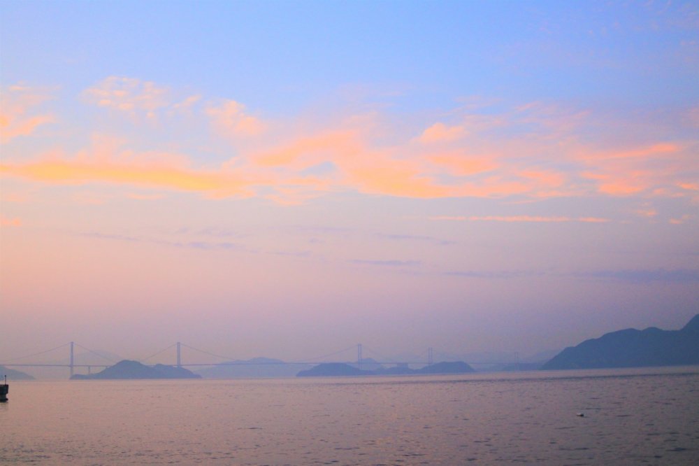 The evening view of the Seto Island Sea