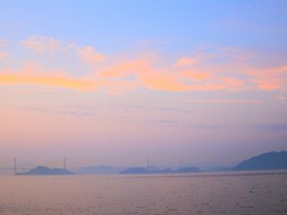 The evening view of the Seto Island Sea