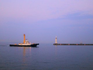A ship in the Seto Island Sea