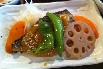 Saba or Mackeral with japanese vegetables