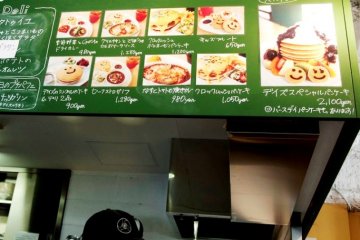 <p>Picture menu at the counter in Japanese</p>
