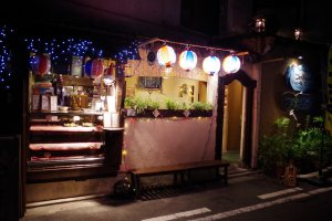 The entrance to Cooking Garden Charanke restaurant near Nijo in Kyoto