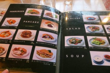 The menu with many helpful and enticing pictures