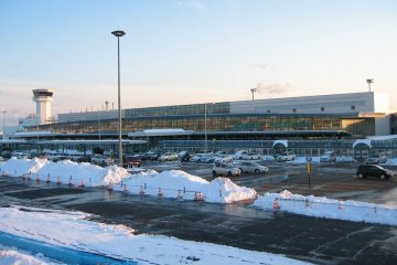 A winter view of Hakodate Airport