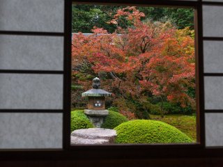 Một không gian độc đáo của phòng Renge-no-Ma. Sự kỳ diệu của khu vườn