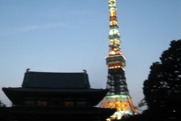 远处看到的东京塔