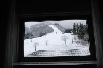 View of the slope from the hotel room.
