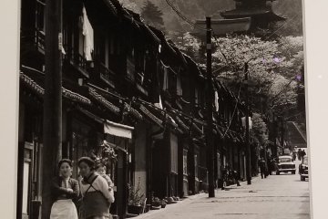 Street near Kiyomizudera temple in Kyoto in the 1960s