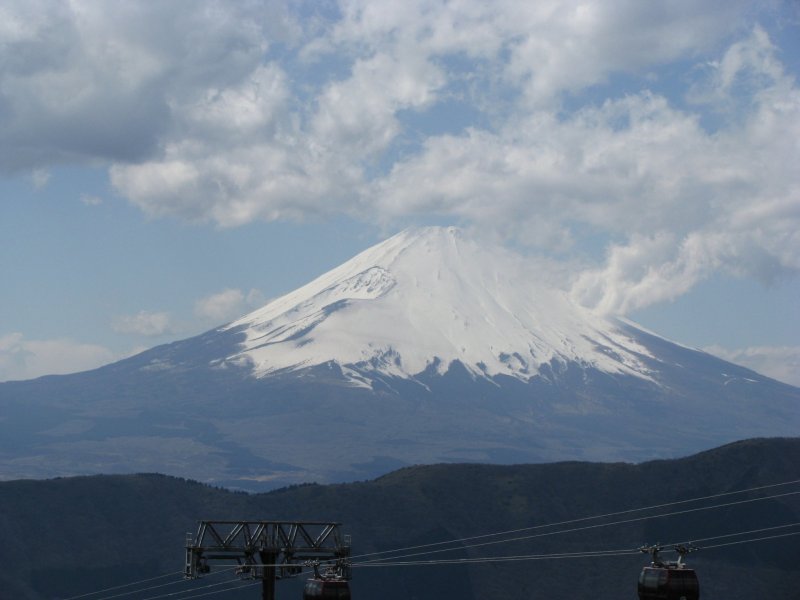 The view of Fuji-san from Owakudani Station