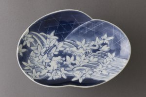 An example of blue and white Arita porcelain