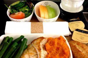 Cathay Pacific Low Salt Healthy Meal from Australia in Premium Economy Class