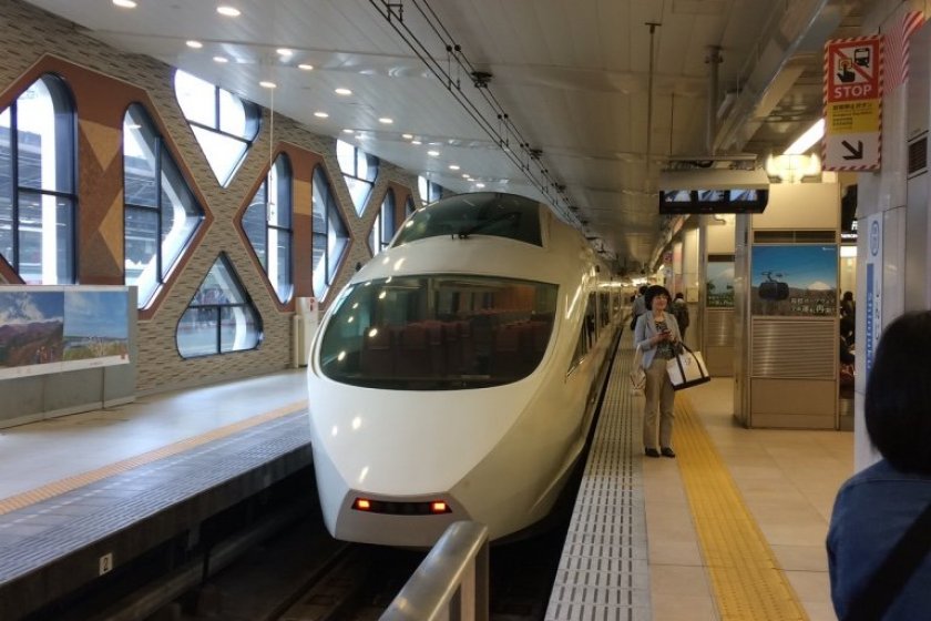 Romancecar express train from Shinjuku to Hakone